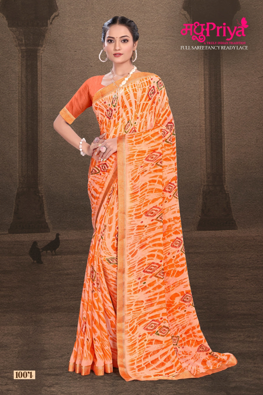Lekha Madhupriya Chiffon Sarees