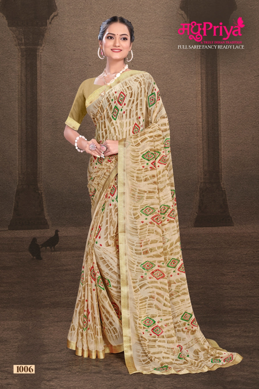 Lekha Madhupriya Chiffon Sarees