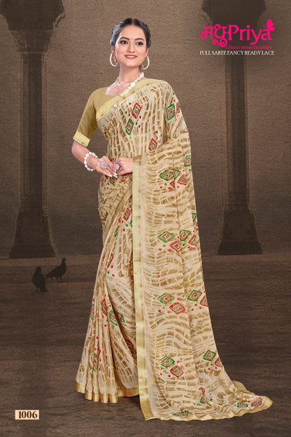 Lekha Madhupriya Chiffon Sarees