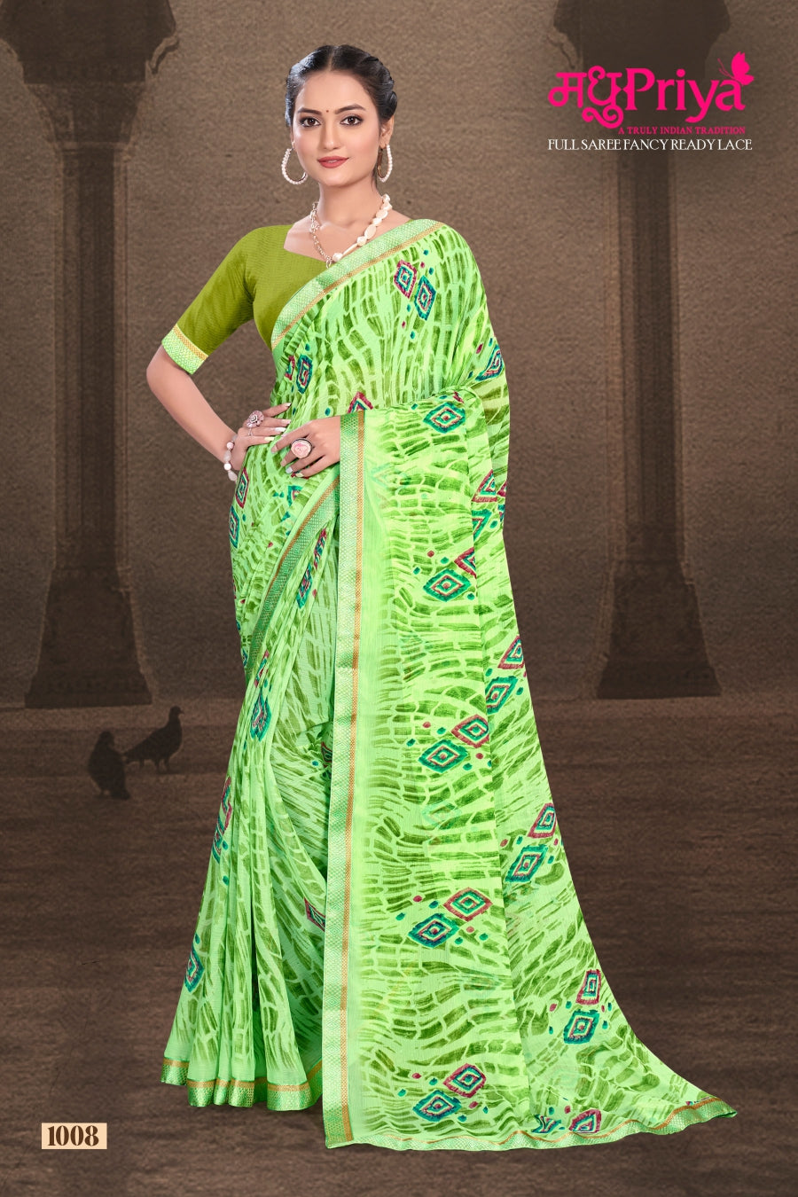 Lekha Madhupriya Chiffon Sarees