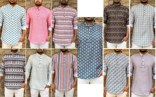 Leo-Short Bluehills Cotton Mens Kurta