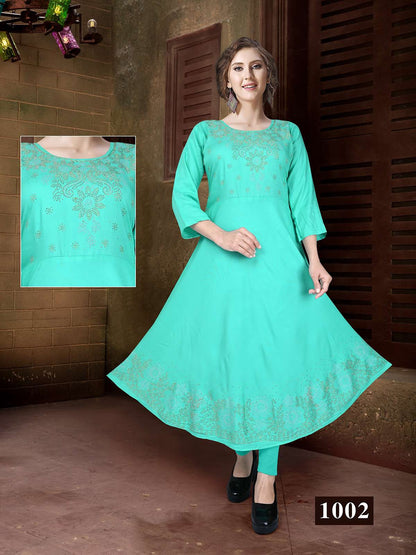 Leo Vol 1 Kavinay Rayon Anarkali Kurtis