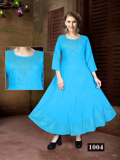 Leo Vol 1 Kavinay Rayon Anarkali Kurtis