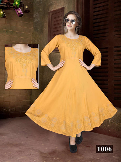 Leo Vol 1 Kavinay Rayon Anarkali Kurtis