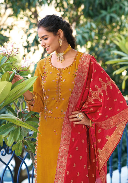 Libaas E Ishq Ladyleela Viscose Silk Readymade Pant Style Suits