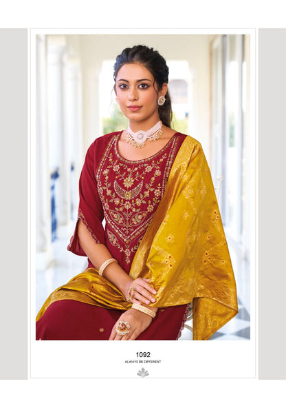 Libaas E Ishq Ladyleela Viscose Silk Readymade Pant Style Suits