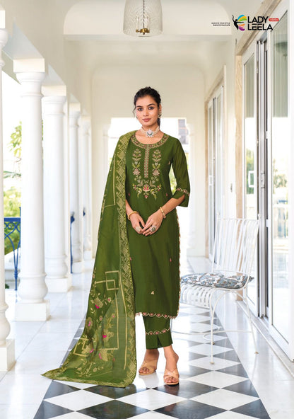 Libaas E Ishq Ladyleela Viscose Silk Readymade Pant Style Suits