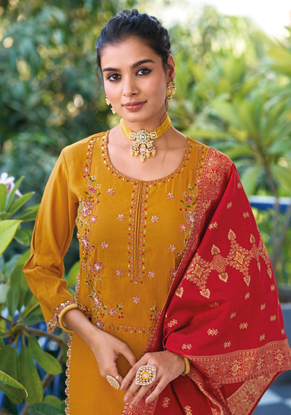 Libaas E Ishq Ladyleela Viscose Silk Readymade Pant Style Suits