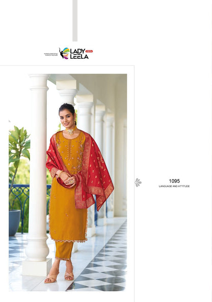 Libaas E Ishq Ladyleela Viscose Silk Readymade Pant Style Suits