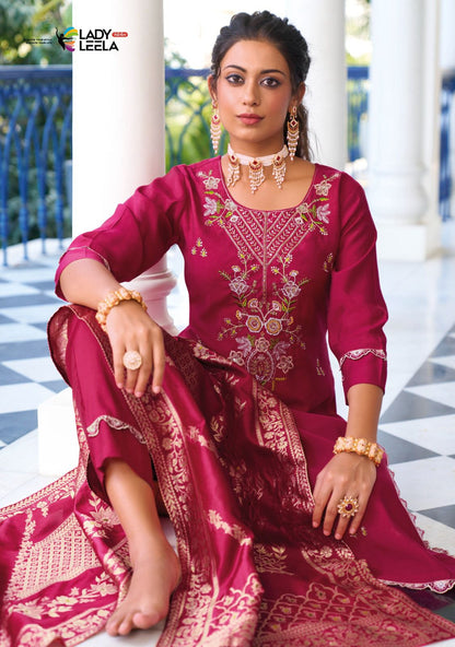 Libaas E Ishq Ladyleela Viscose Silk Readymade Pant Style Suits