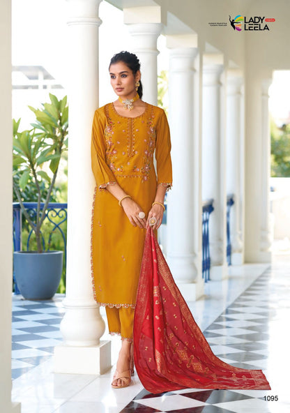 Libaas E Ishq Ladyleela Viscose Silk Readymade Pant Style Suits