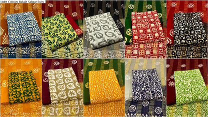 Light Colours Balajit Rayon 14Kg Salwar Suits