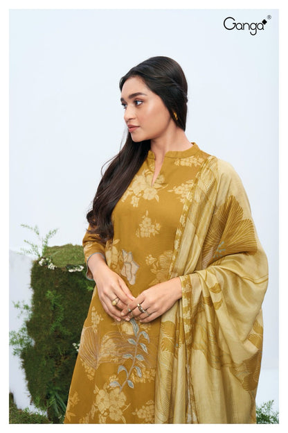 Liliana 2105 Ganga Cotton Silk Plazzo Style Suits