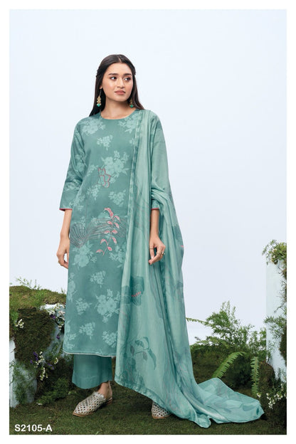 Liliana 2105 Ganga Cotton Silk Plazzo Style Suits