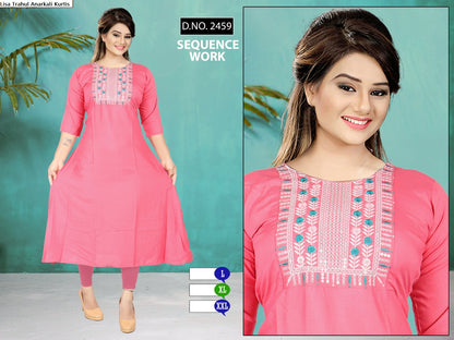 Lisa Trahul Rayon Anarkali Kurtis