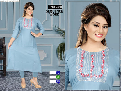 Lisa Trahul Rayon Anarkali Kurtis