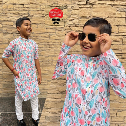 Little Masters Bluehills Cotton Boys Kurta Pyjama