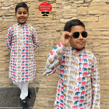 Little Masters Bluehills Cotton Boys Kurta Pyjama