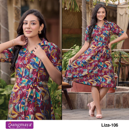 Liza Rangmaya Modal Midi Dress