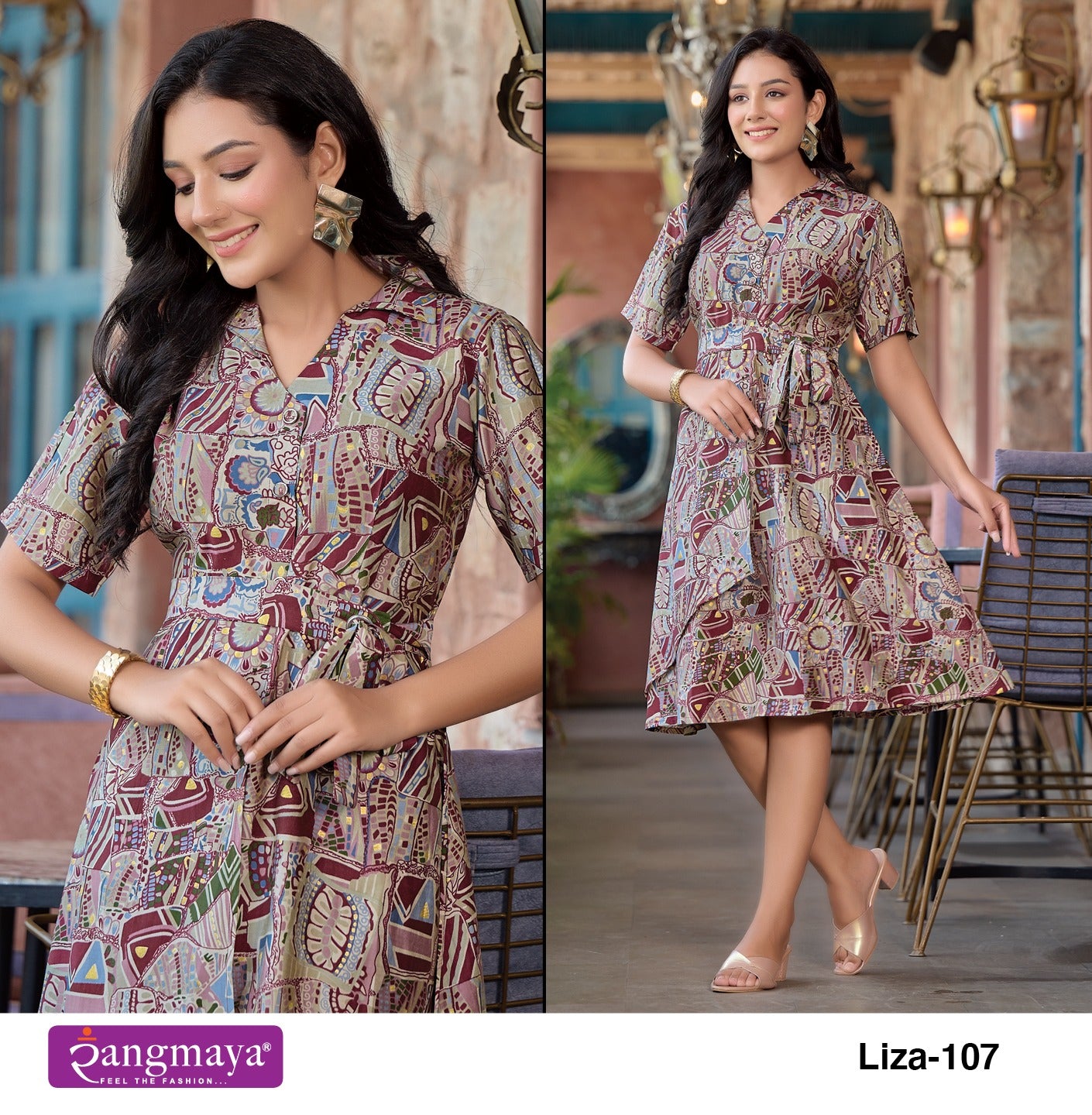 Liza Rangmaya Modal Midi Dress