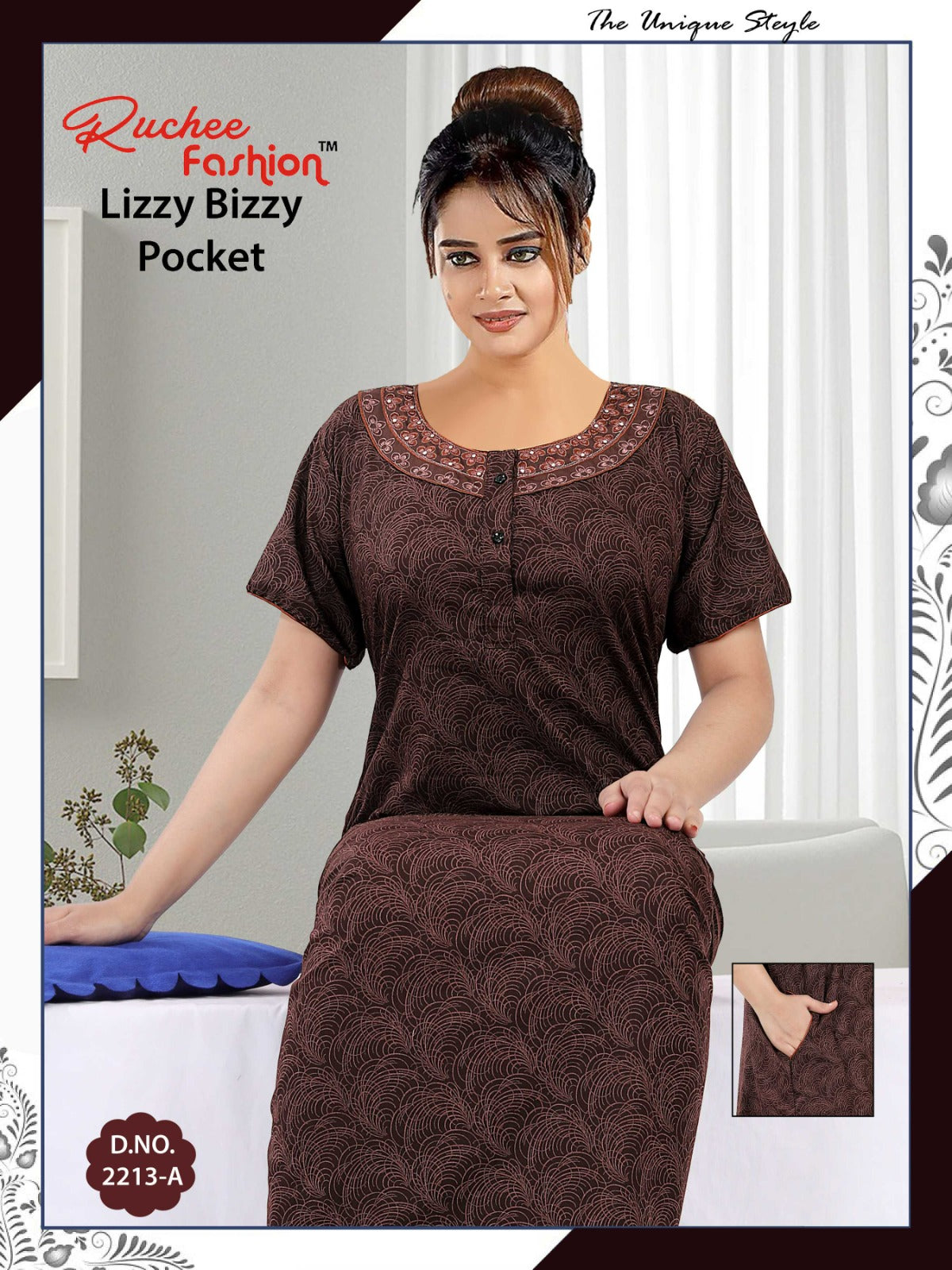 Lizzy Bizzy-2601 Ruchee Fashion Night Gowns
