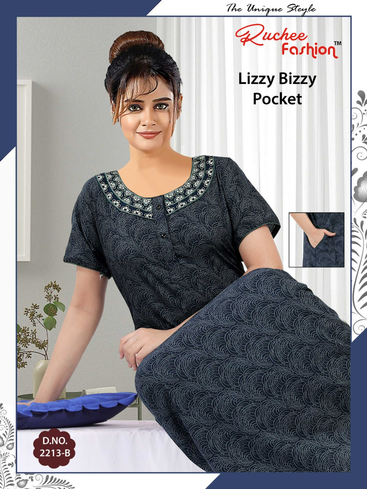 Lizzy Bizzy-2601 Ruchee Fashion Night Gowns