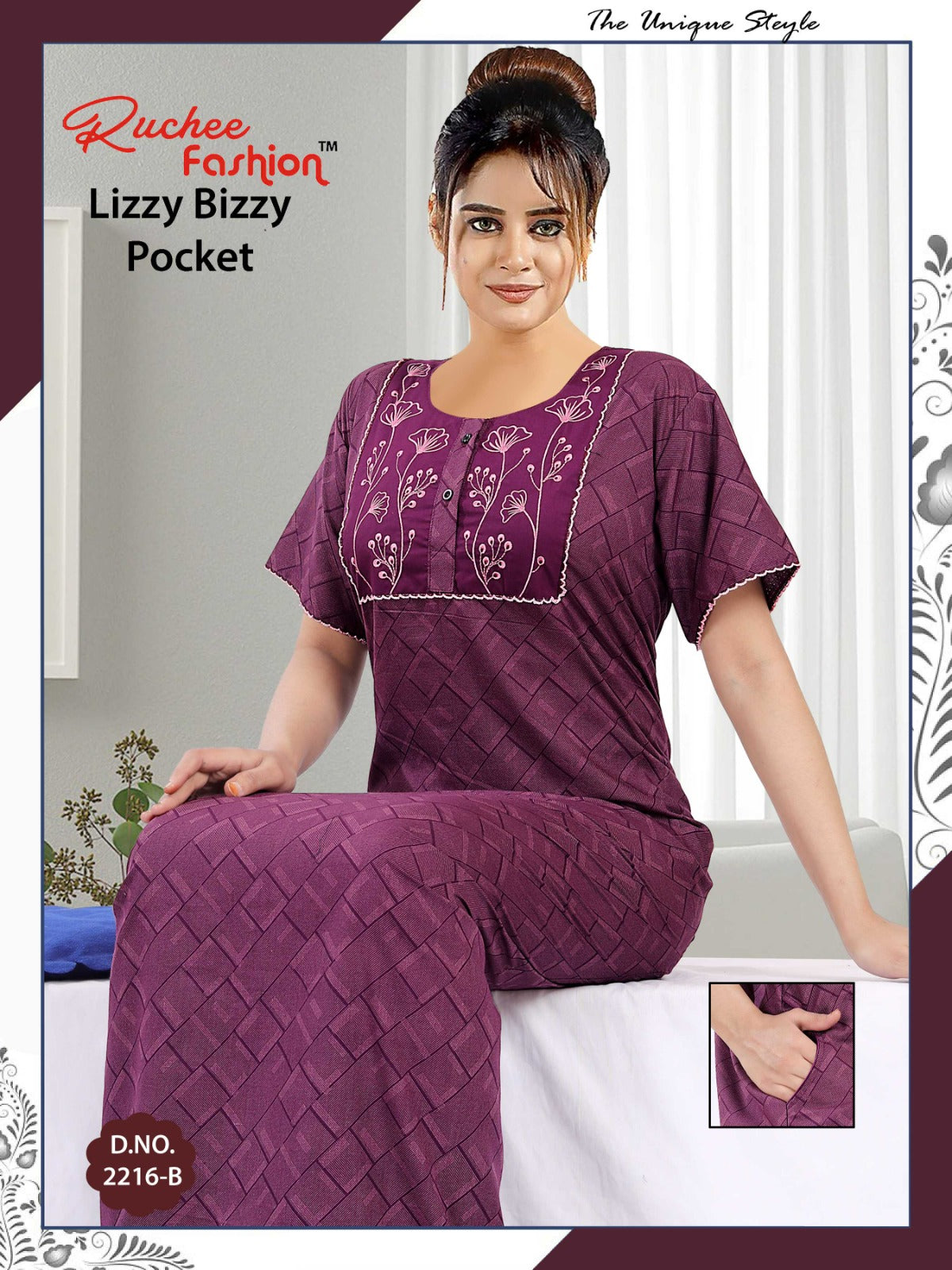 Lizzy Bizzy-2601 Ruchee Fashion Night Gowns