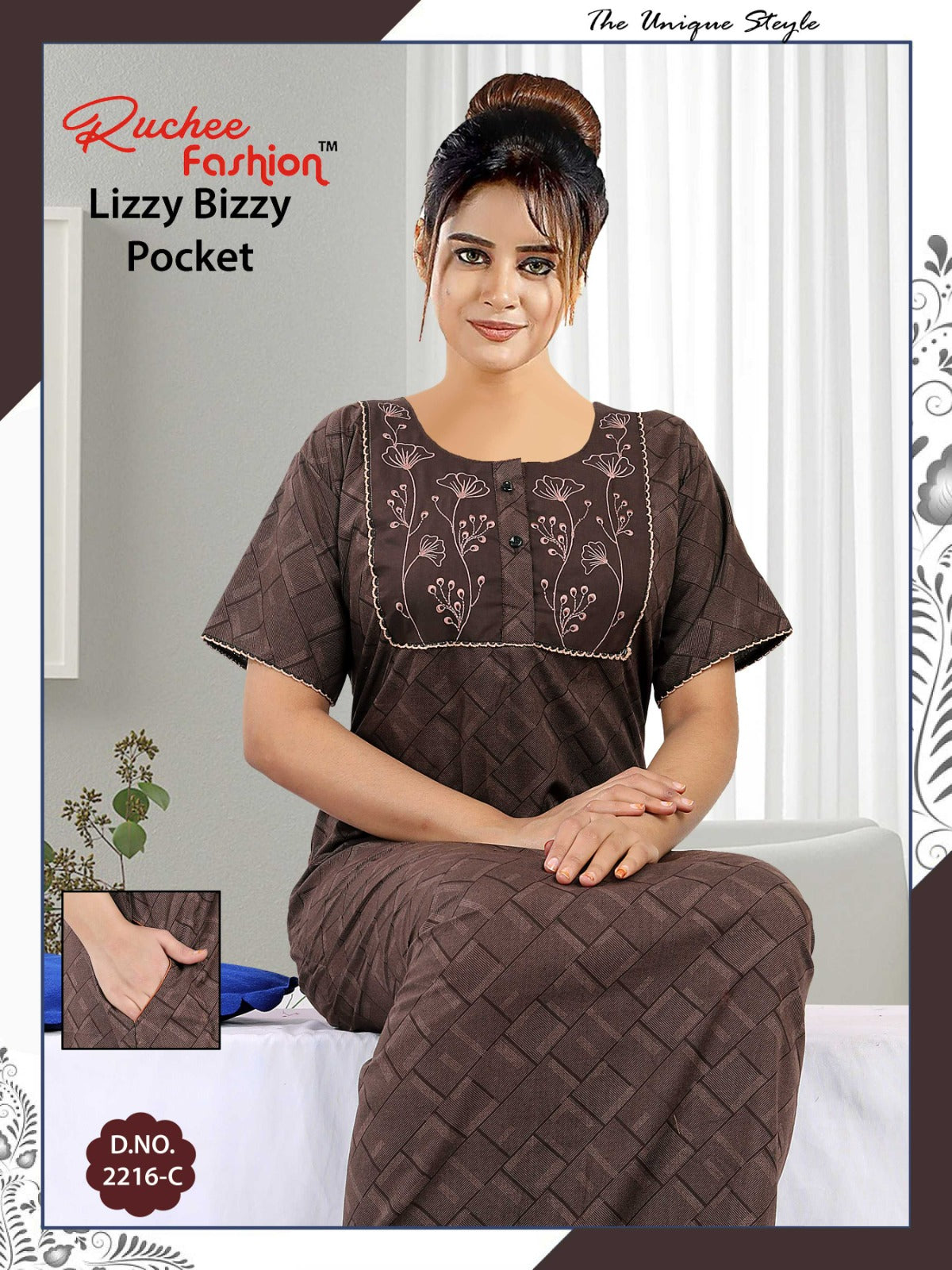 Lizzy Bizzy-2601 Ruchee Fashion Night Gowns