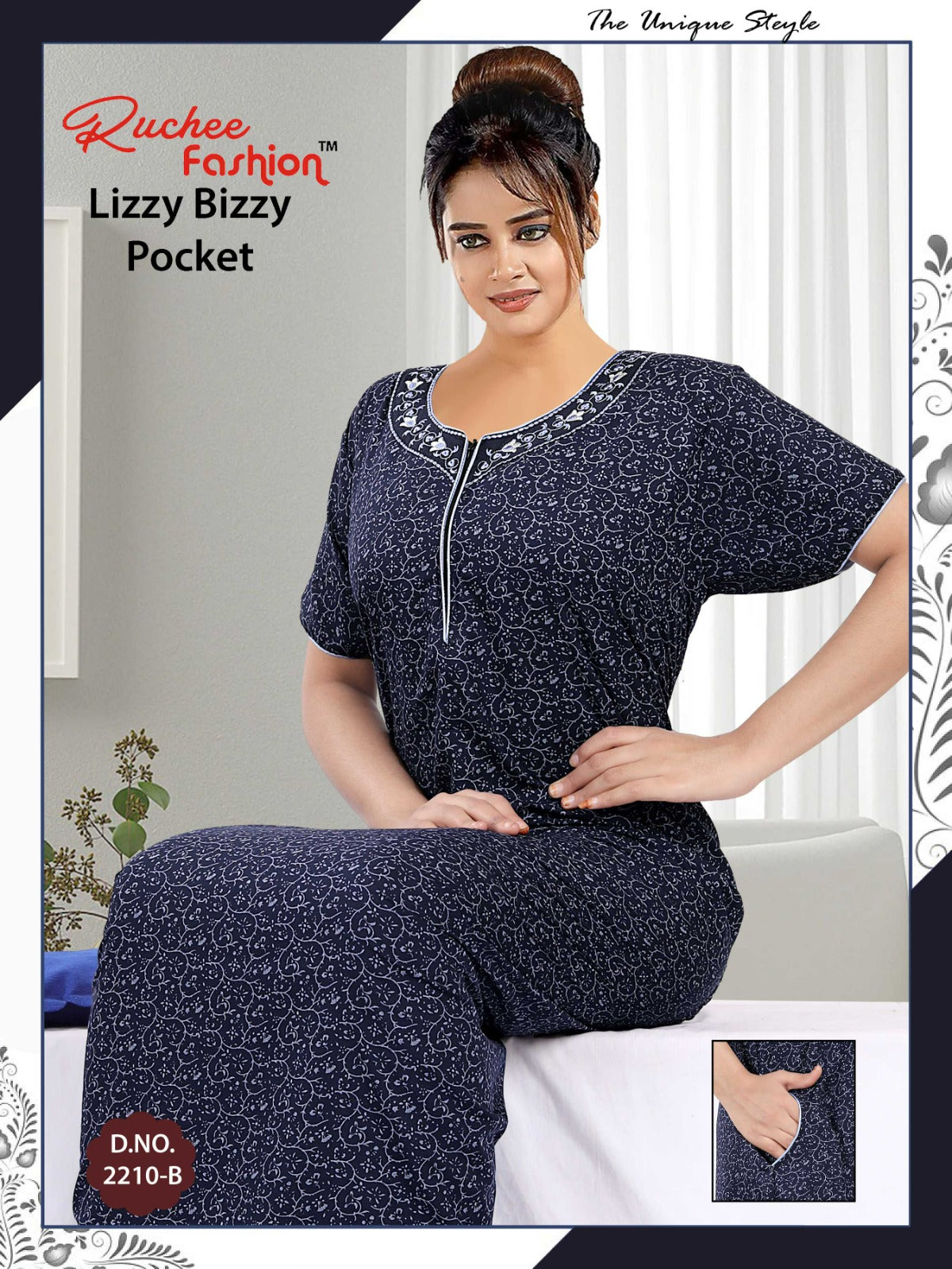 Lizzy Bizzy-2601 Ruchee Fashion Night Gowns