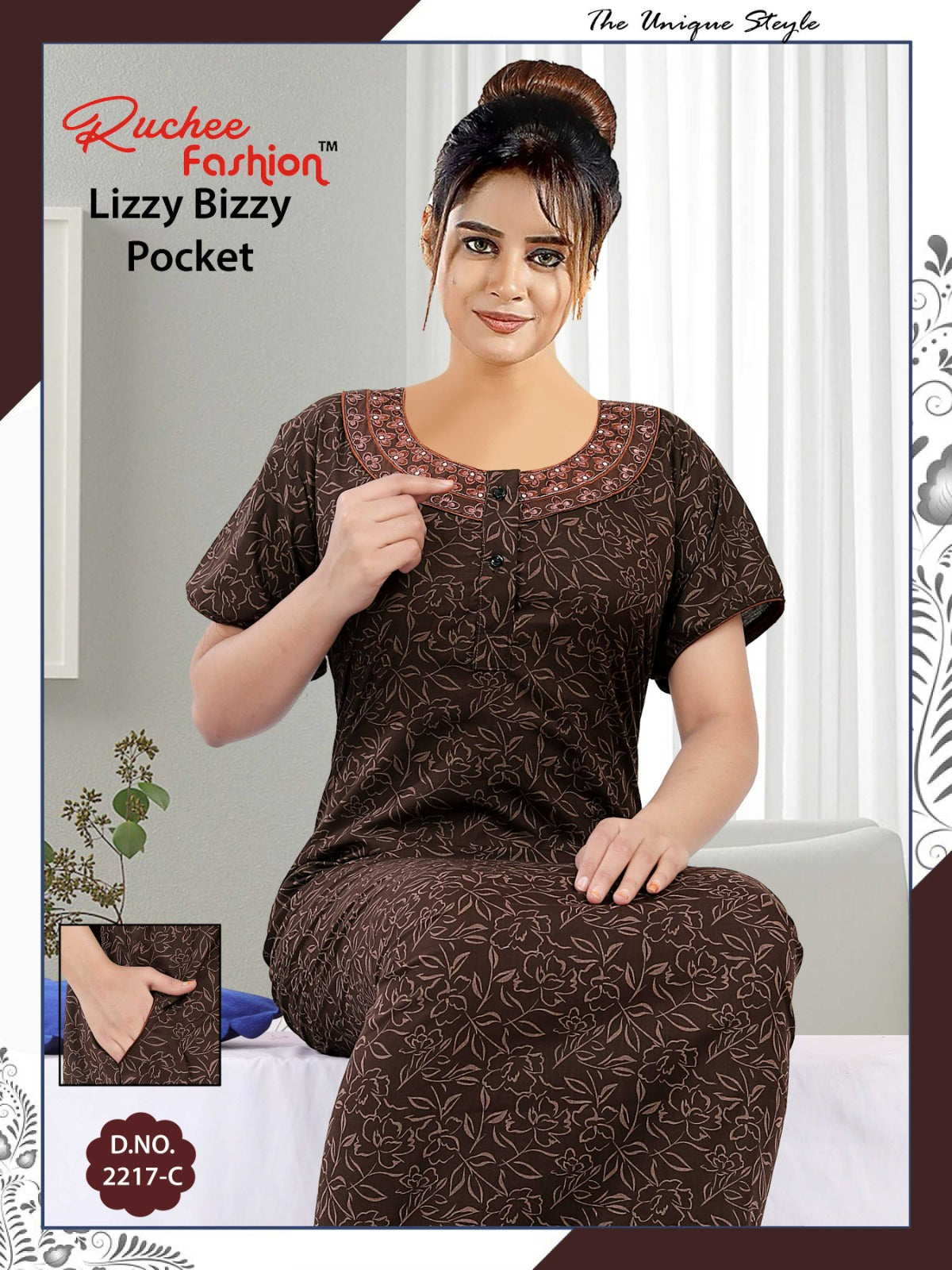 Lizzy Bizzy-2601 Ruchee Fashion Night Gowns
