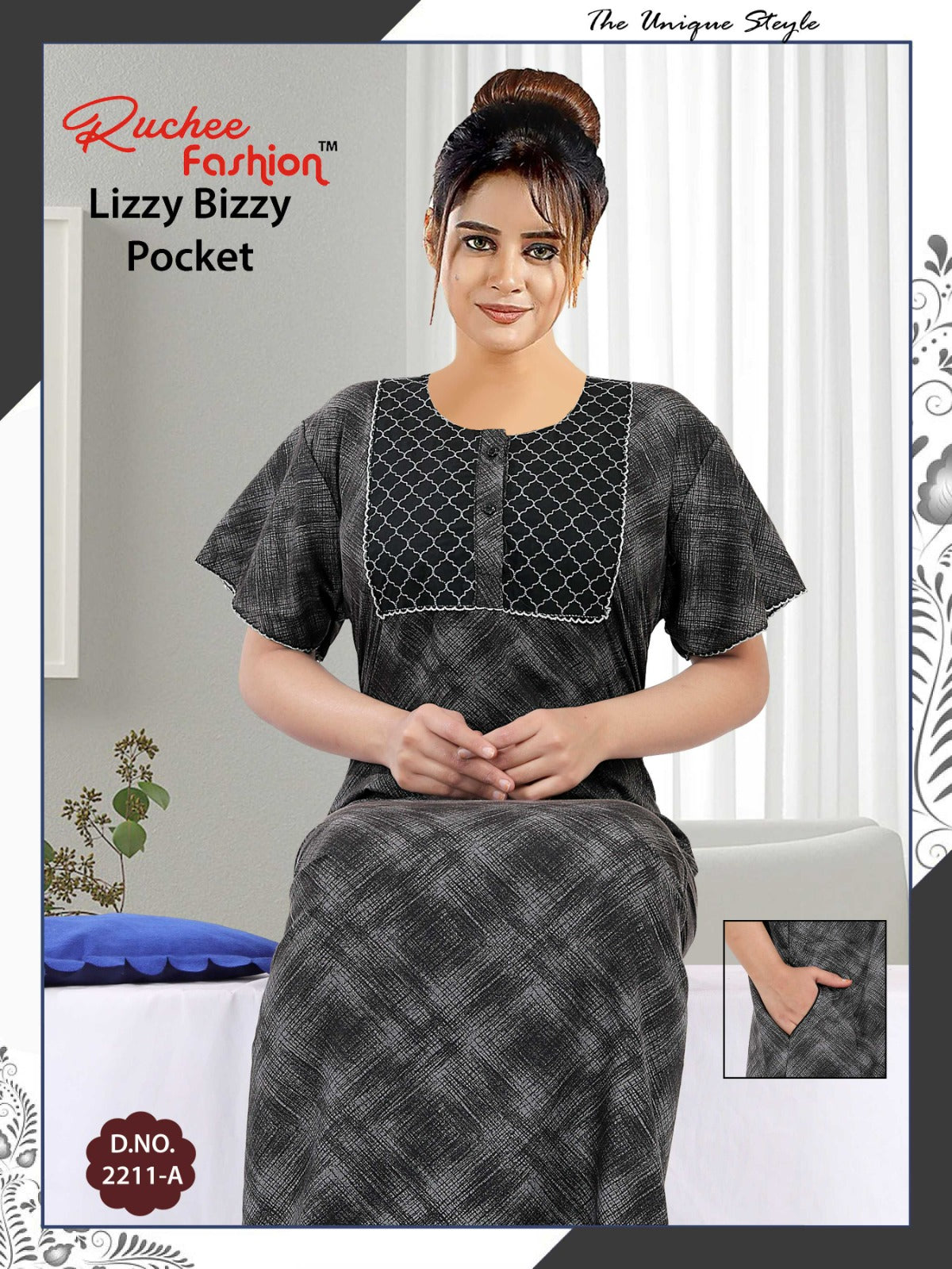 Lizzy Bizzy-2601 Ruchee Fashion Night Gowns