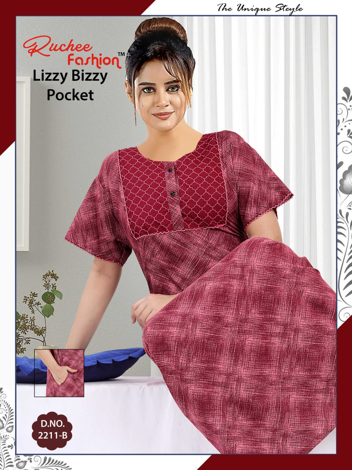 Lizzy Bizzy-2601 Ruchee Fashion Night Gowns