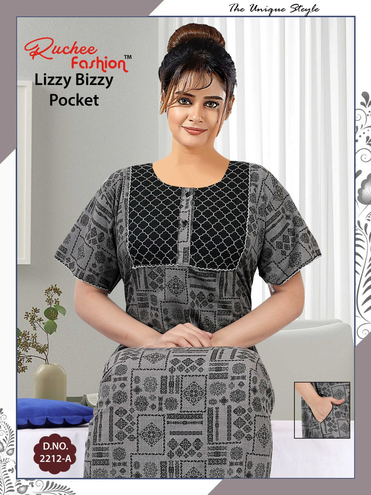 Lizzy Bizzy-2601 Ruchee Fashion Night Gowns