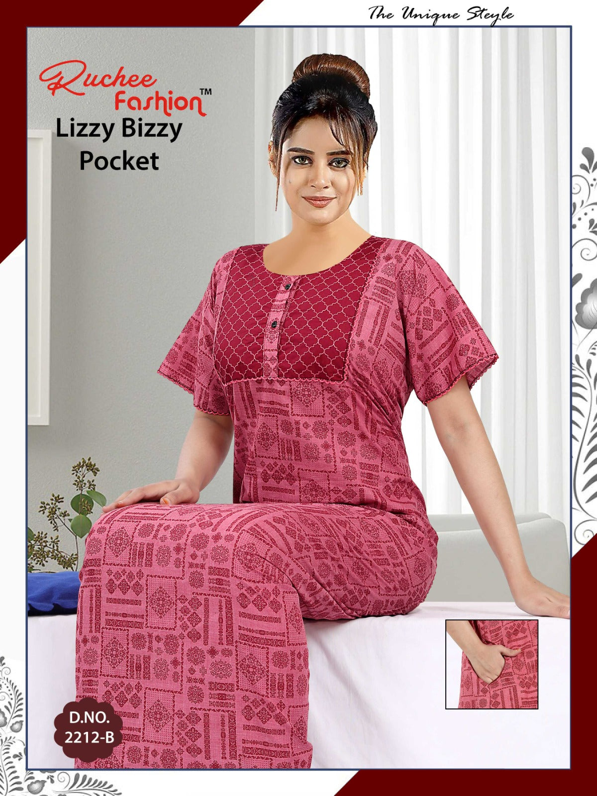 Lizzy Bizzy-2601 Ruchee Fashion Night Gowns