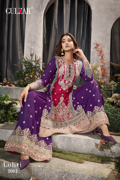 Lohri Gulzar Chinon Silk Readymade Plazzo Style Suits
