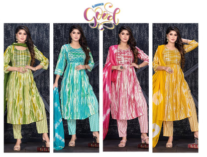 Looks Good Mlm Kalash Lifestyle Rayon Readymade Pant Style Suits