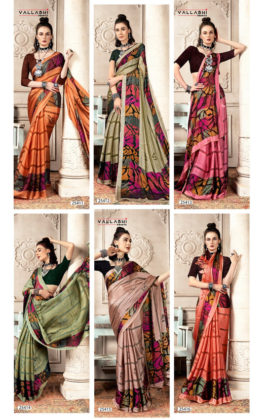 Loreeta Vol 3 Vallabhi Prints Brasso Sarees