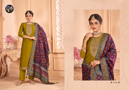 Loren Four Dots Simmer Plazzo Style Suits