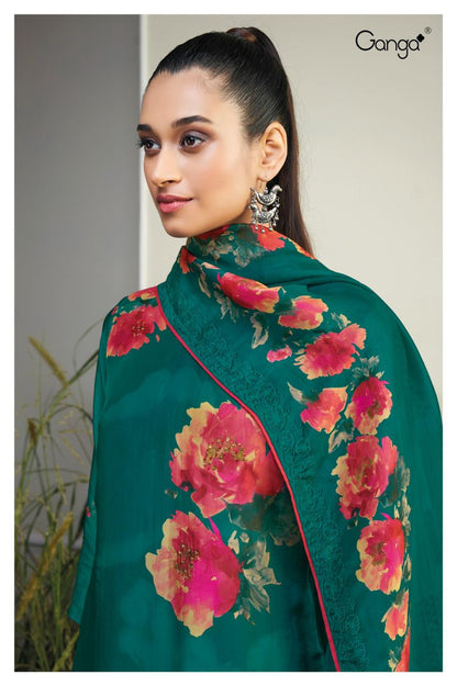 Lorna 2160 Ganga Bemberg Silk Plazzo Style Suits