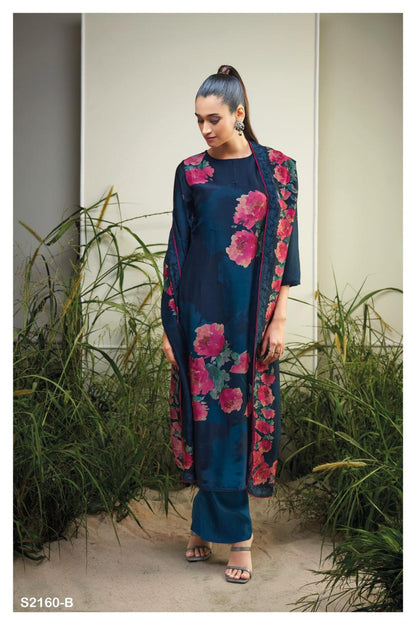 Lorna 2160 Ganga Bemberg Silk Plazzo Style Suits