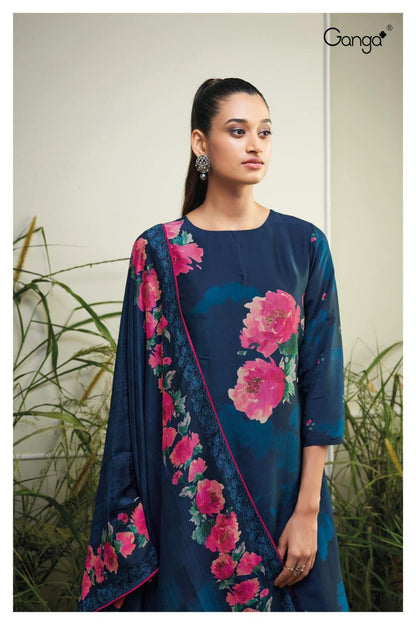 Lorna 2160 Ganga Bemberg Silk Plazzo Style Suits