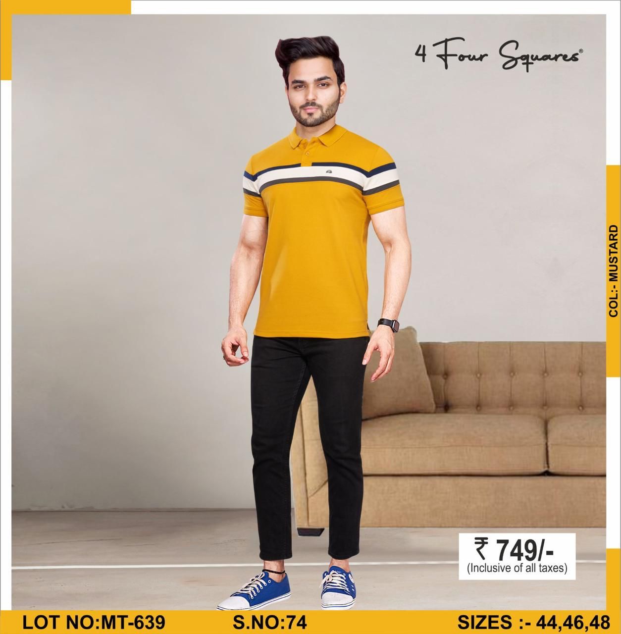 Lot 639 4 Four Squares Mens Tshirts