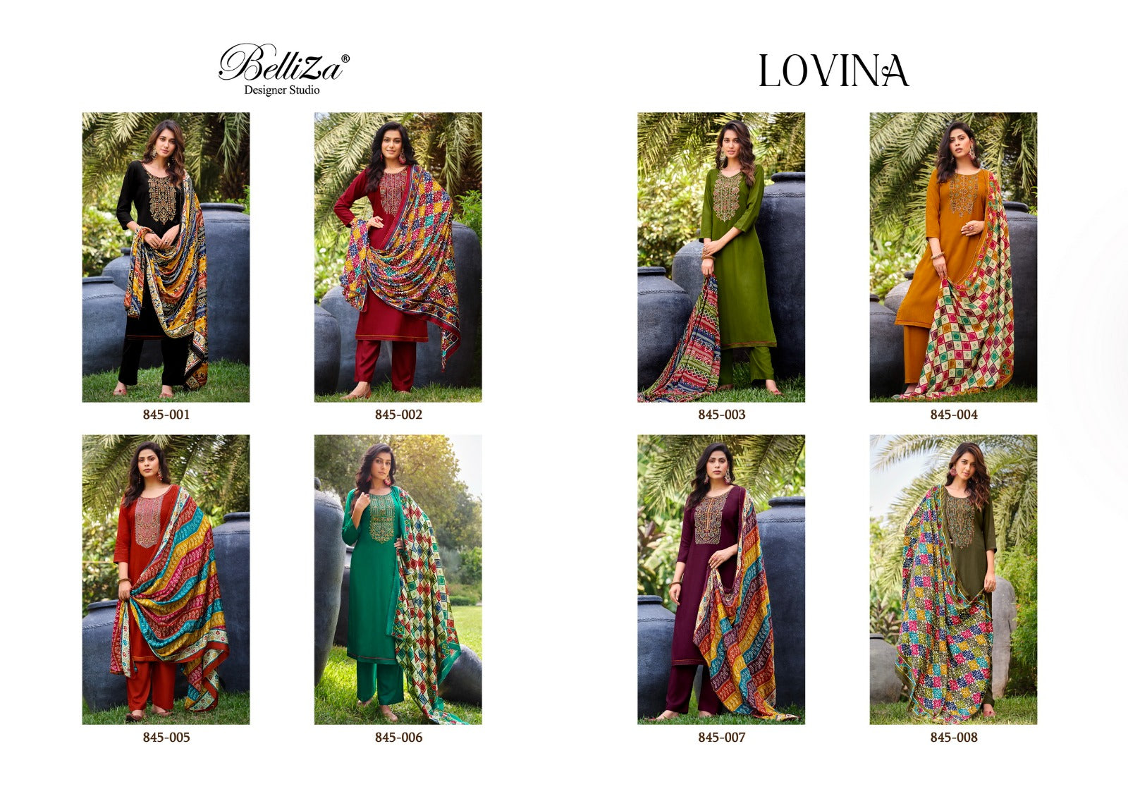 Lovina Belliza Designer Studio Rayon Karachi Salwar Suits