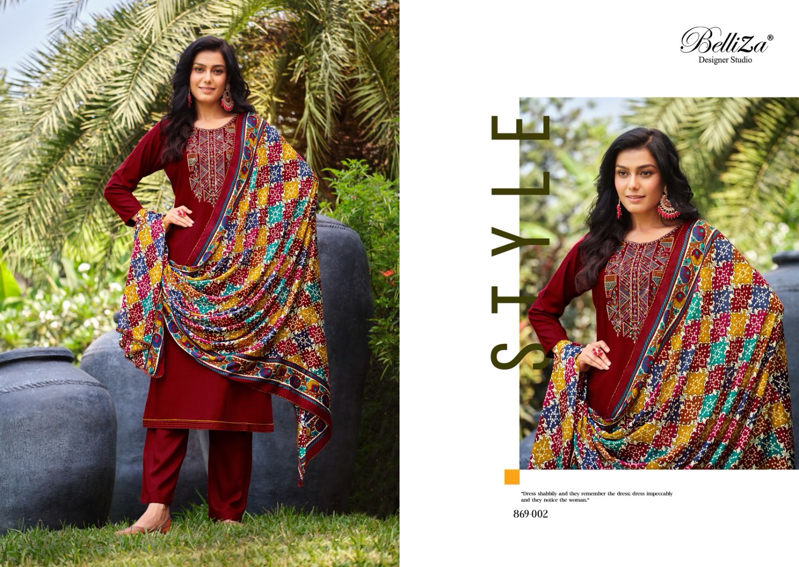 Lovina Vol 2 Belliza Designer Studio Viscose Rayon Pant Style Suits