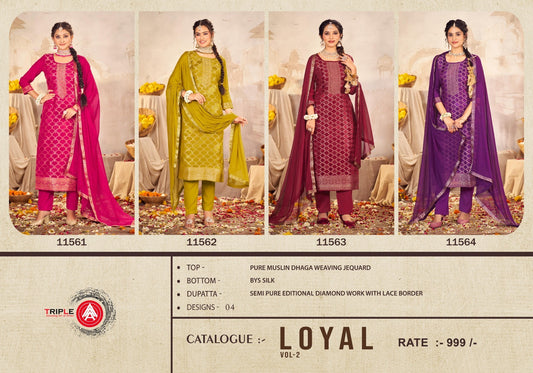 Loyal Vol 2 Triple Aaa Muslin Pant Style Suits