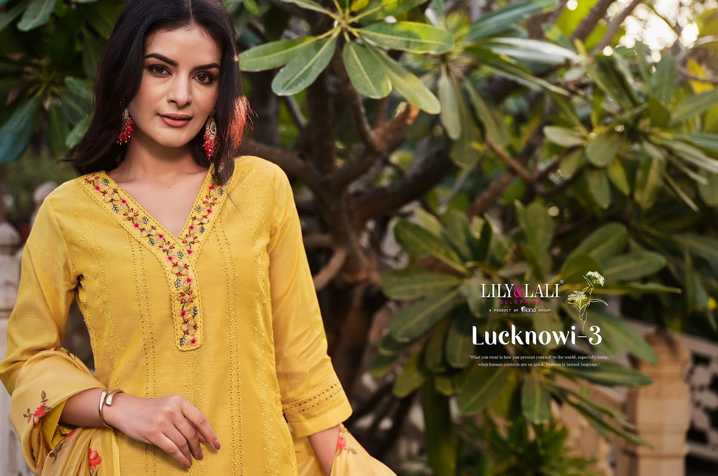 Lucknowi-3 Lily Lali Chanderi Silk Readymade Pant Style Suits