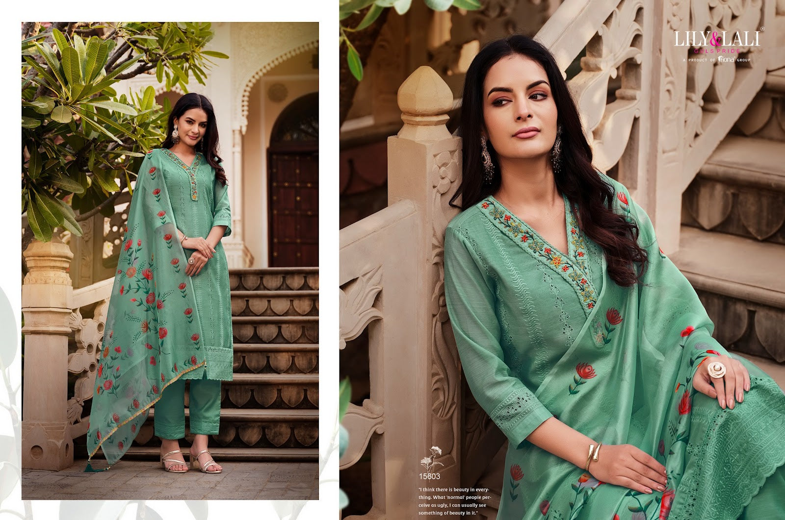 Lucknowi-3 Lily Lali Chanderi Silk Readymade Pant Style Suits