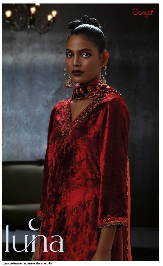 Luna Ganga Viscose Velvet Suits