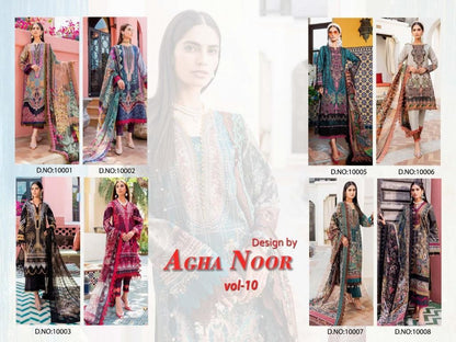 Luxury Lawn Collection Vol 10 Agha Noor Karachi Salwar Suits