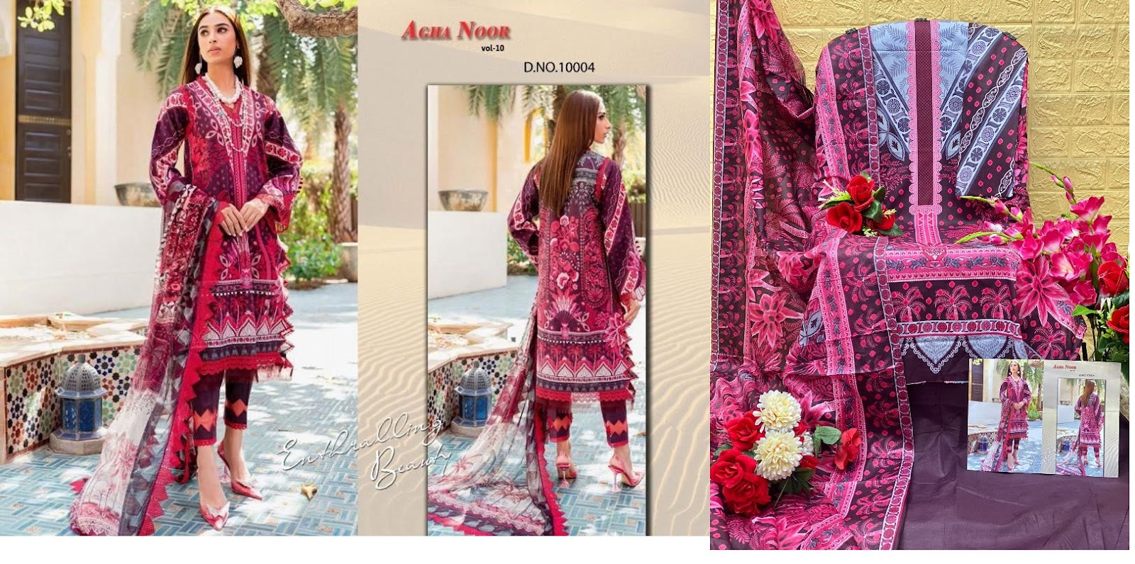 Luxury Lawn Collection Vol 10 Agha Noor Karachi Salwar Suits